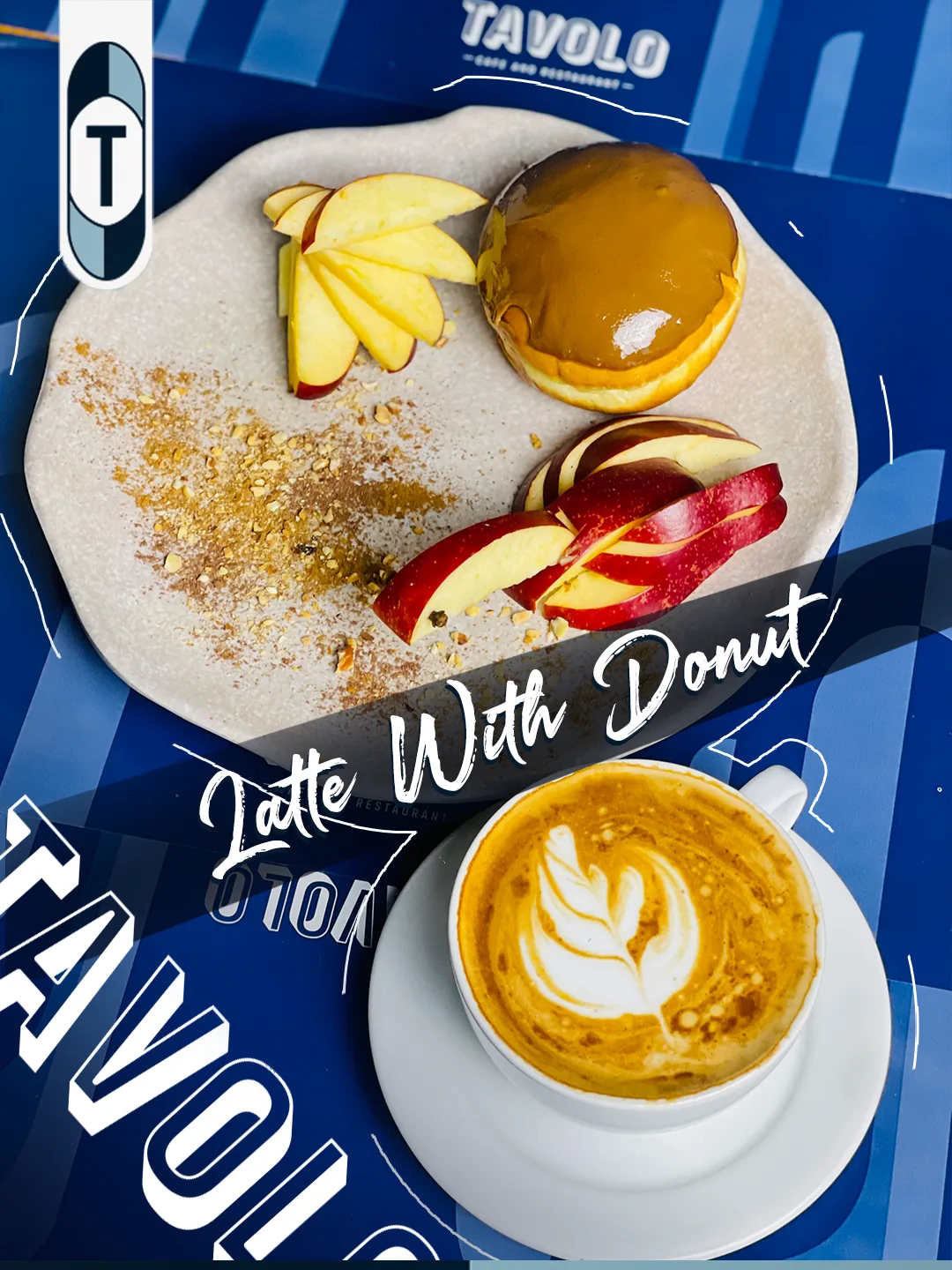 latte with dount